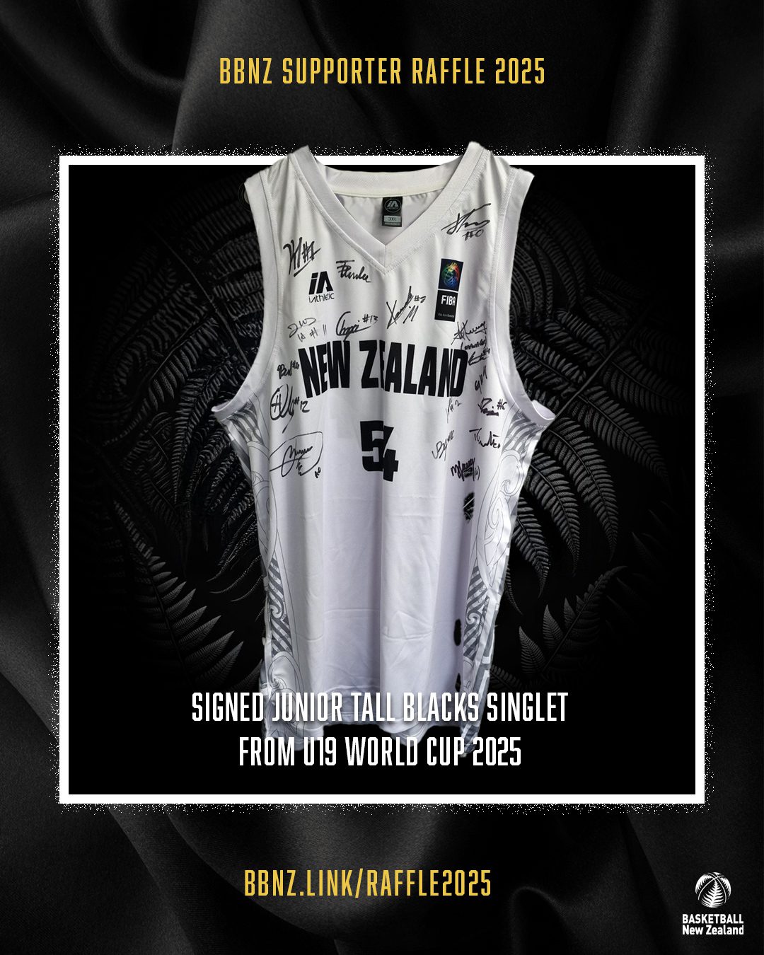 Signed Junior Tall Blacks Jersey from U19 World Cup